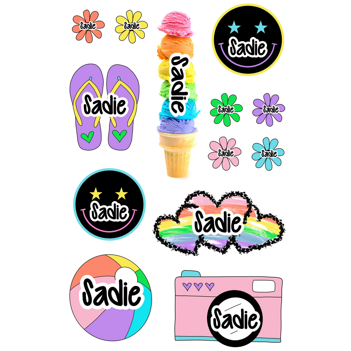 Personalized Cling-Its – Pack for Camp