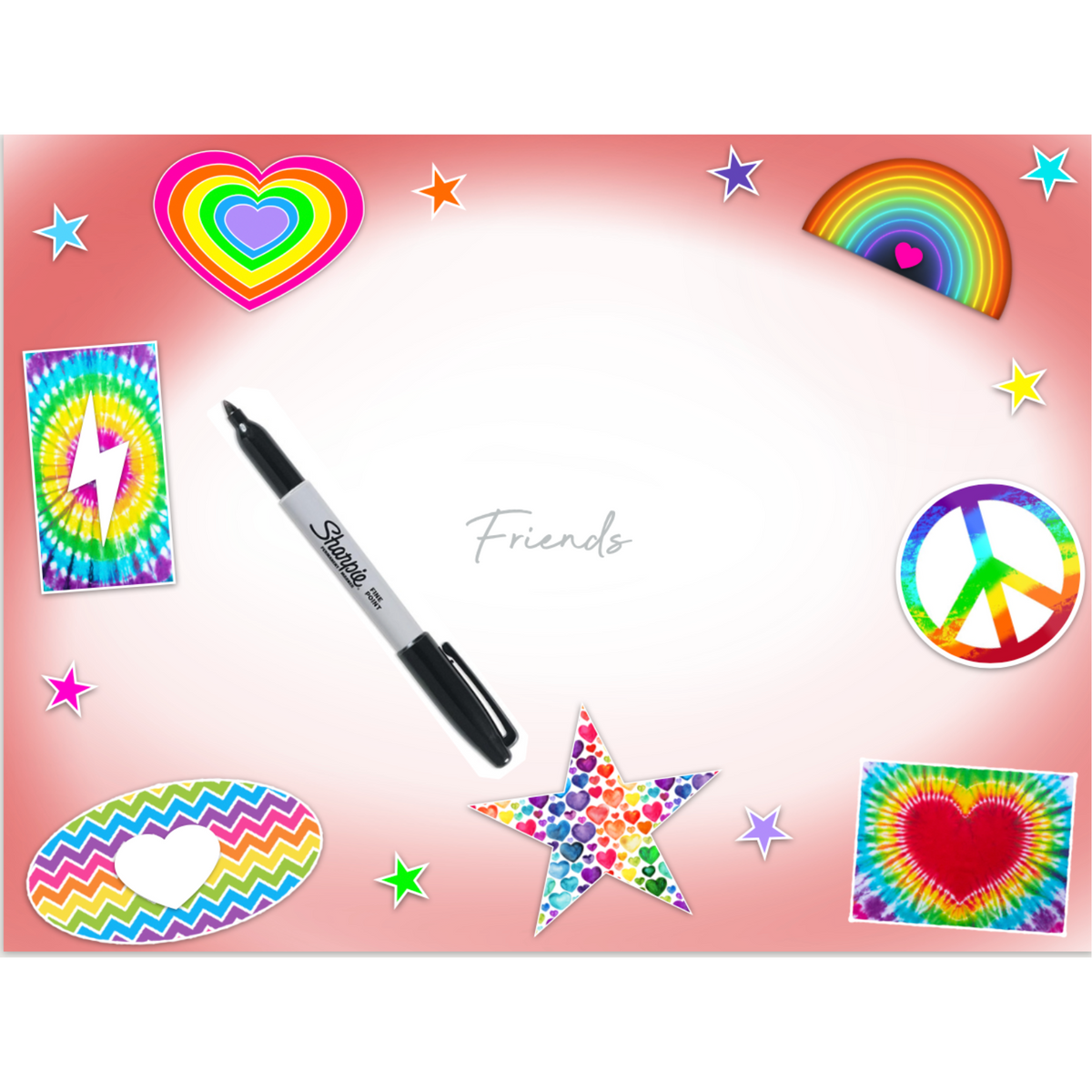 Personalized Autograph Cling-Its - Burst – Pack for Camp