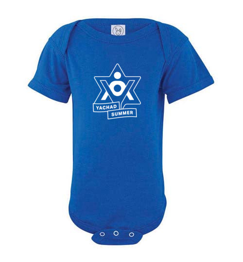 summer infant logo Yachad Summer Infant Short Sleeve Bodysuit Royal / 6M