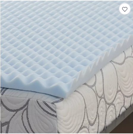 Cabin Comfort 1.5 Memory Foam Egg Crate Twin or Cot Camp Mattress Pad | Cot Size 26 x 70 Inches