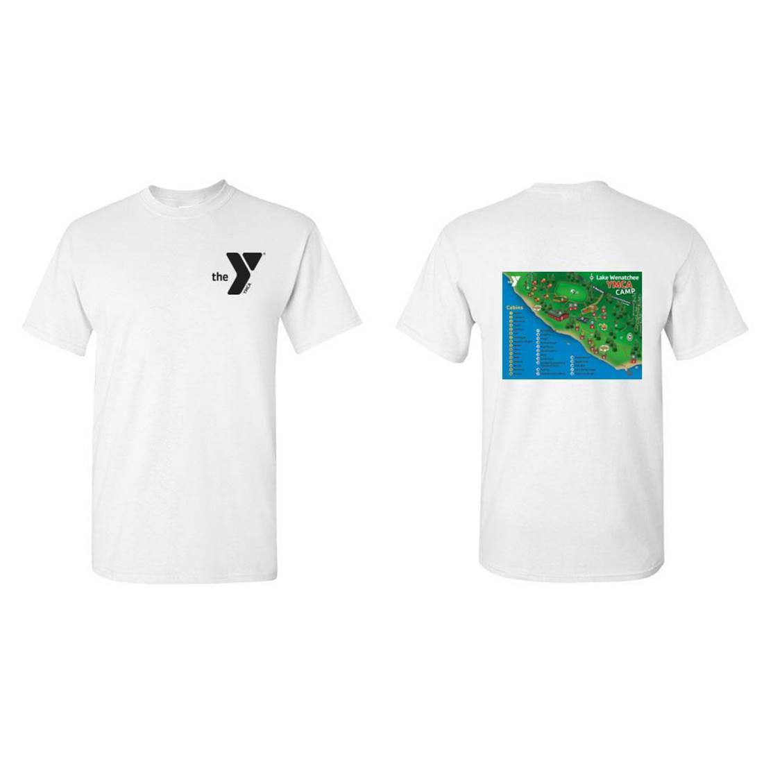 Lake Wenatchee White Short-Sleeve T-Shirt - Map Logo – Pack for Camp
