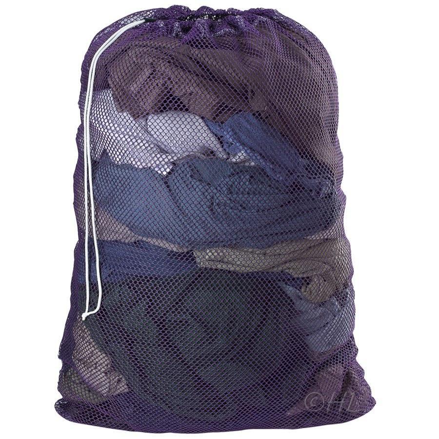 Heavy-Duty Large Nylon Clothes Laundry Bag with Drawstring Top Closure  (2-Pack) - UntilGone.com