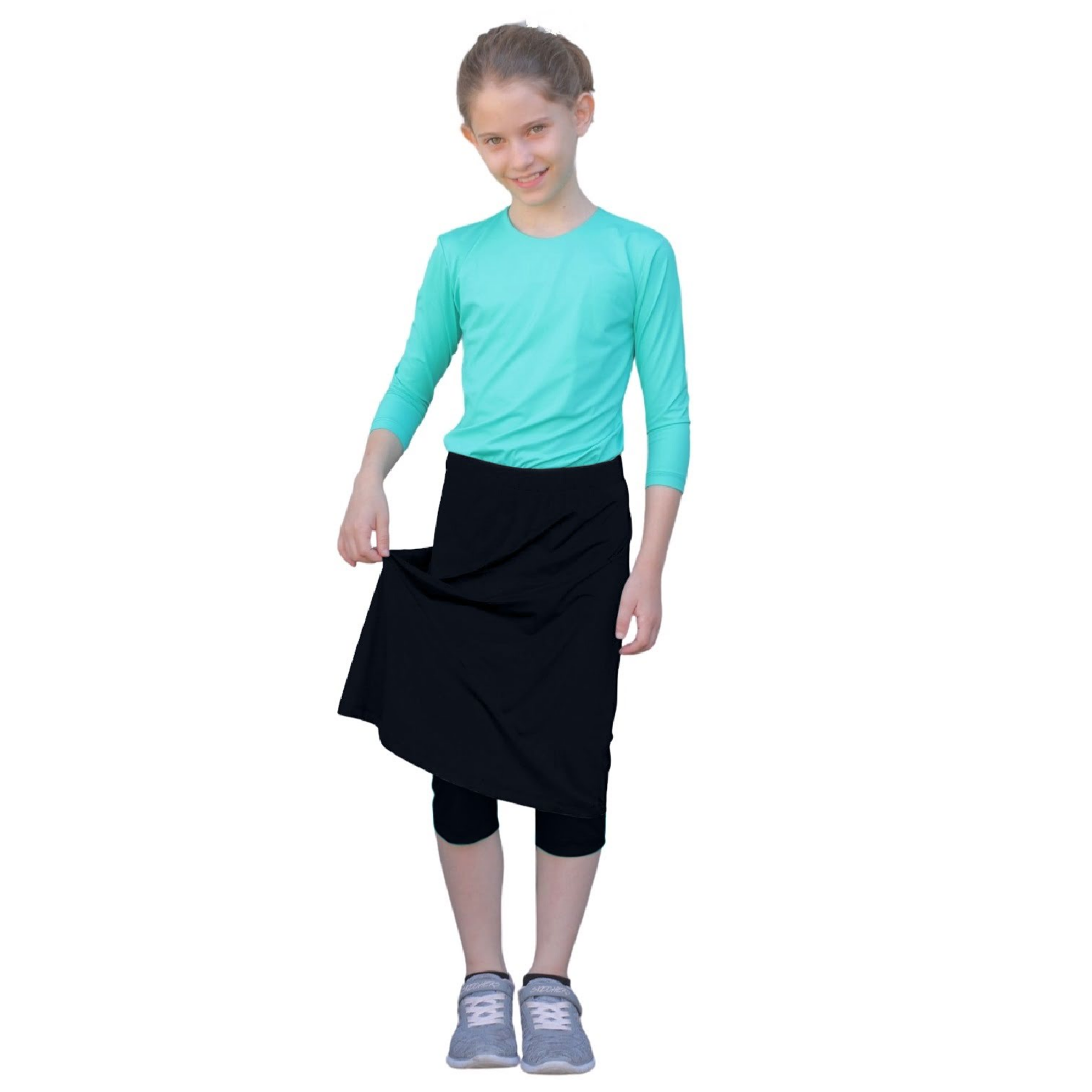 Spandex Skort - Skirt with Leggings for Running/Swimming/Exercise